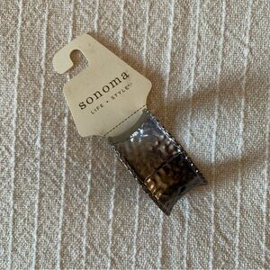 Retro Sonoma Gunmetal Hammered Banded Bracelet